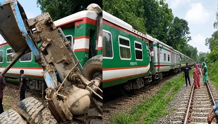 চট্টগ্রামে পাহাড়িকা এক্সপ্রেসের সঙ্গে ট্রাকের সংঘর্ষ, দুই ঘণ্টা পর সচল রেলপথ 1