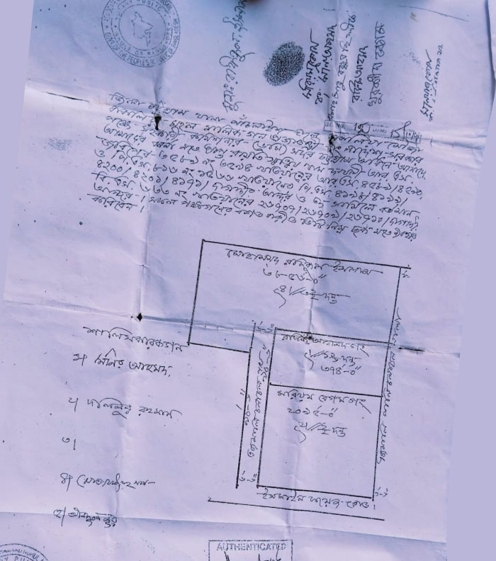 স্থানীয় বাসিন্দারা বলেন, ২০০১ সাল থেকে রফিকুল ইসলাম জমিটি ভোগদখল করে আসছেন।